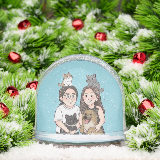 Best Friends with Dogs Snow Globe - Joli Noël (Noël)