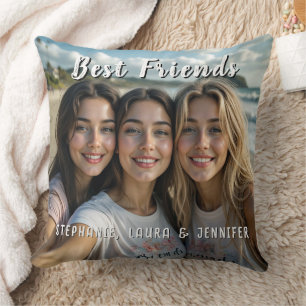 Best Friends With inspirational Quote Throw Pillow