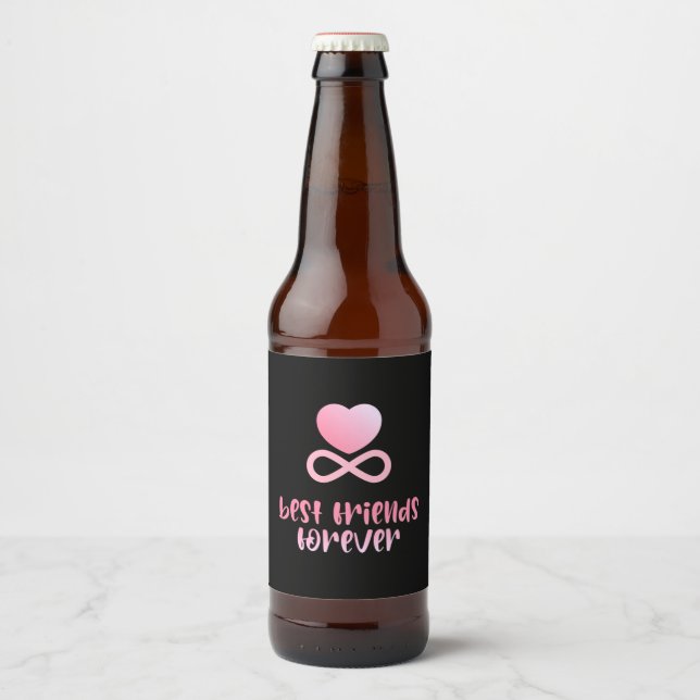 Best Friendship Forever Beer Bottle Label (Front)