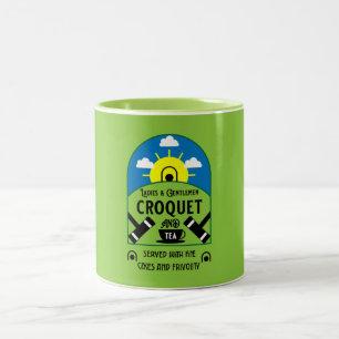 Best Funny Croquet Game  Two-Tone Coffee Mug