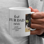 Best Fur Dad Ever Photo Coffee Mug<br><div class="desc">Celebrate the best fur dad ever with this personalized mug. You can easily add two photos of your pets and their names and year.</div>