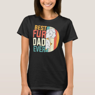 Best Fur Dad Ever Vintage Dog Cat Owner Fathers D T-Shirt