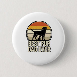 Best Fur Dad Ever Vintage Dog Dad Shirt Design_1 2 Inch Round Button