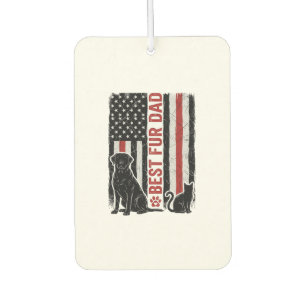 Best Fur Dad Vintage Flag Dog Cat Shirt Design_1 Air Freshener