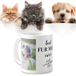 Best Fur Mom Ever Photos Personalized Coffee Mug<br><div class="desc">Celebrate the best fur mom ever with this personalized mug. You can easily add two photos of your pets and their names and year.</div>