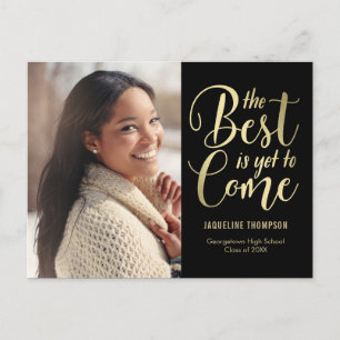 Best Future EDITABLE COLOR Graduation Announcement Postcard