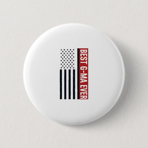 Best G-Ma Ever Patriotic Flag Vector Design_1 2 Inch Round Button