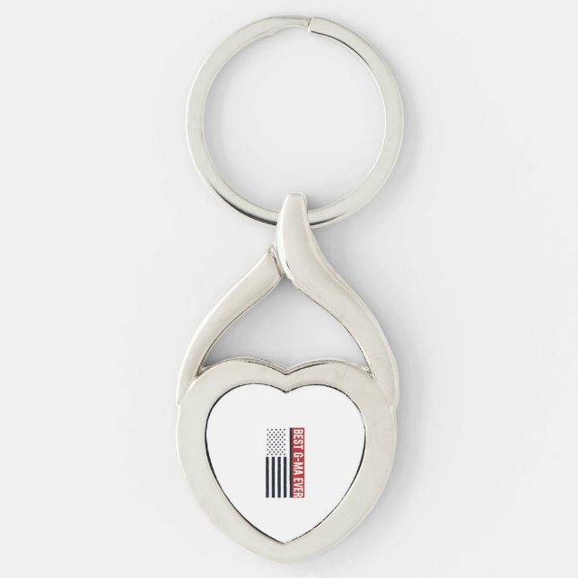 Best G-Ma Ever Patriotic Flag Vector Design_1 Keychain (Front)