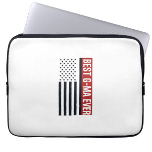 Best G-Ma Ever Patriotic Flag Vector Design_1 Laptop Sleeve