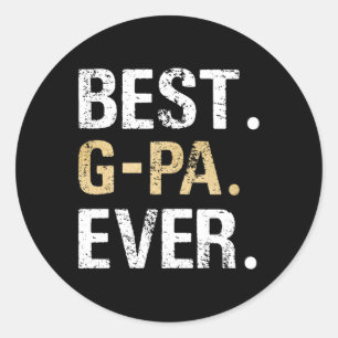 Best G-pa Graphic G-pa Gift From Granddaughter Gra Classic Round Sticker