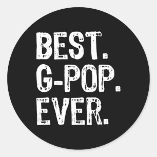 Best G-pop Ever Family Cool Funny Gpop Classic Round Sticker