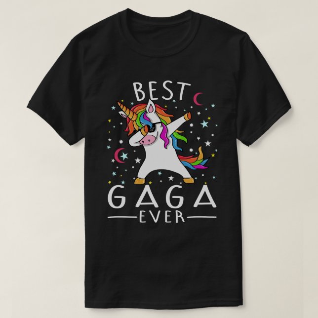 Best gaga Ever Dabbing Unicorn  T-Shirt (Design Front)
