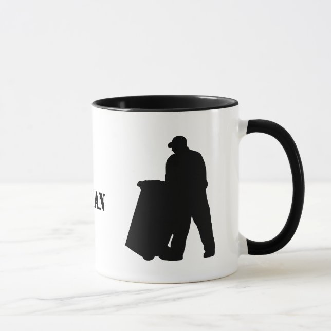 Best Garbage Man Silhouette Mug (Right)