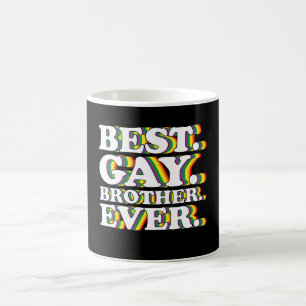 Best Gay Brother Ever Family LGBTQ Pride Rainbow Coffee Mug