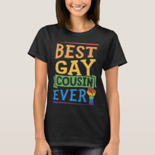 Best Gay Cousin Ever Cute Gay Pride Family T-Shirt