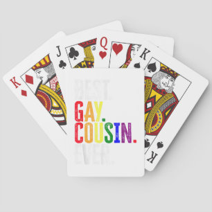 Best Gay Cousin Ever  LGBT Pride  Gay Cousin Gift  Playing Cards