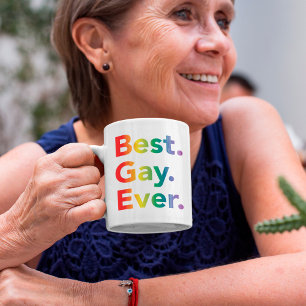 Best Gay Ever   LGBT Rainbow Flag   Gay Pride Mug