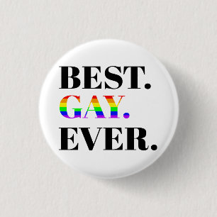 Best Gay Ever MLM Pride 1 Inch Round Button