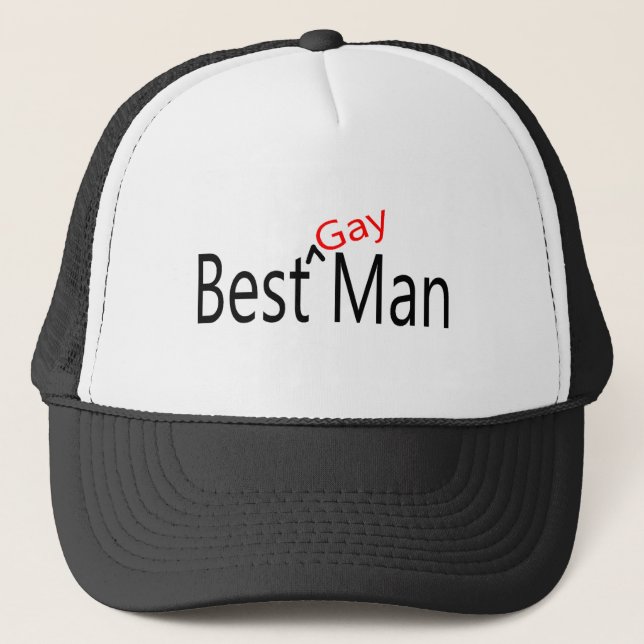 Best Gay Man Trucker Hat (Front)
