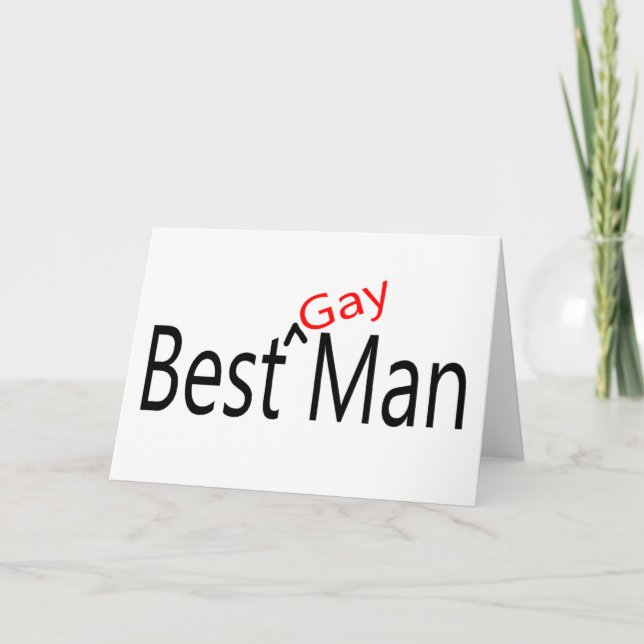 Best Gay Man Wedding Card (Front)