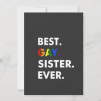 Best Gay Sister Ever Funny LGBT Rainbow Pride Gift