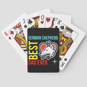 Best German Shepherd Dad Ever  Playing Cards