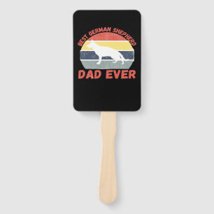 Best German Shepherd dad ever quote Funny Shepherd Hand Fan