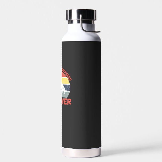 Best German Shepherd dad ever quote Funny Shepherd Water Bottle (Left)