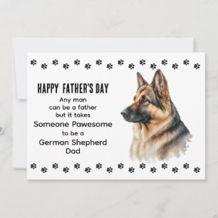 Best German Shepherd Dog Dad Father's Day Custom  Holiday Card