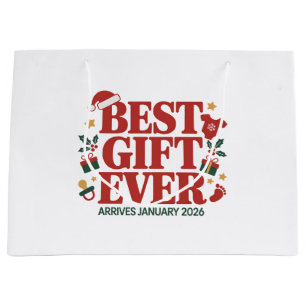Best Gift Arrives in January 2026 Christmas Couple Large Gift Bag