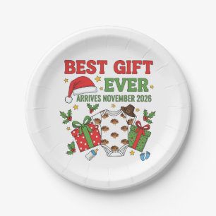 Best Gift Arrives in Novemner 2026 Christmas Paper Plate