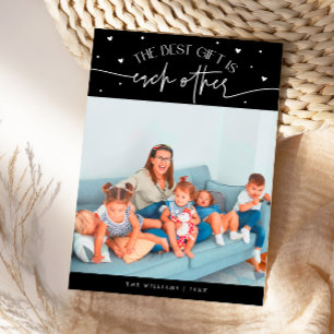 Best Gift Black Valentines Day Photo Holiday Card