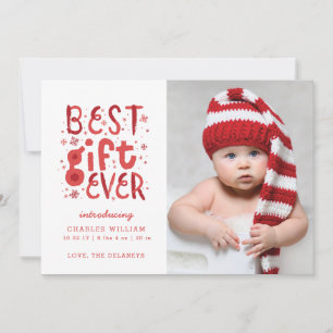 Best Gift Ever Christmas Birth Announcement