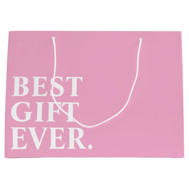 BEST GIFT EVER PERSONALIZED TEXT SIMPLE STYLISH  LARGE GIFT BAG (Front)