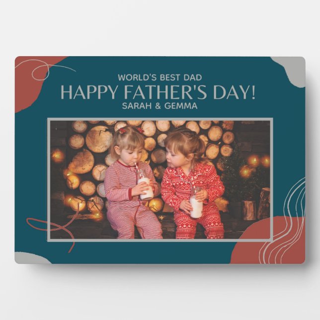 BEST Gift for DADS! Add Photos- Fathers Love This Plaque (Front)