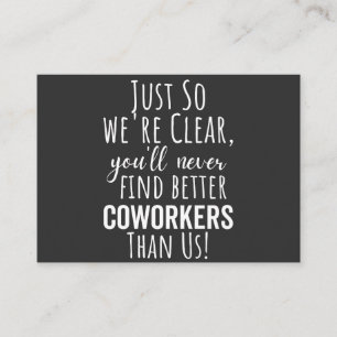 BEST GIFT FOR LEAVING COWORKERS BUSINESS CARD