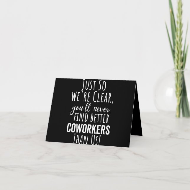 BEST GIFT FOR LEAVING COWORKERS NOTE CARD (Front)