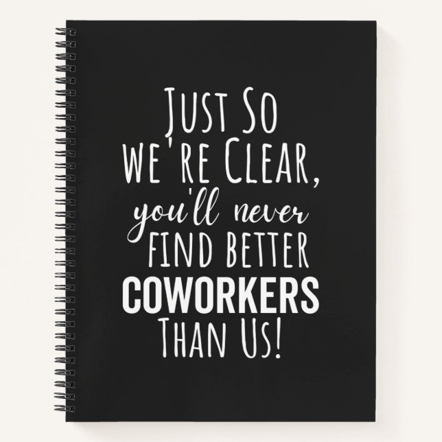 BEST GIFT FOR LEAVING COWORKERS NOTEBOOK (Front)