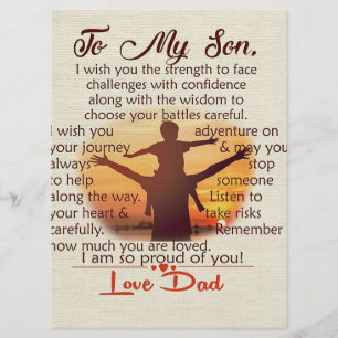 Best Gift For Son   To My Son Quotes Menu
