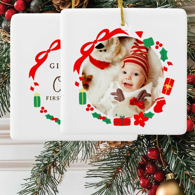 Best Gift Girl First Christmas Ceramic Ornament (Creator Uploaded)