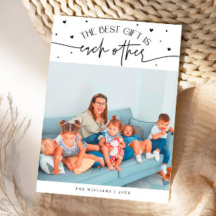 Best Gift White Valentines Day Photo Holiday Card