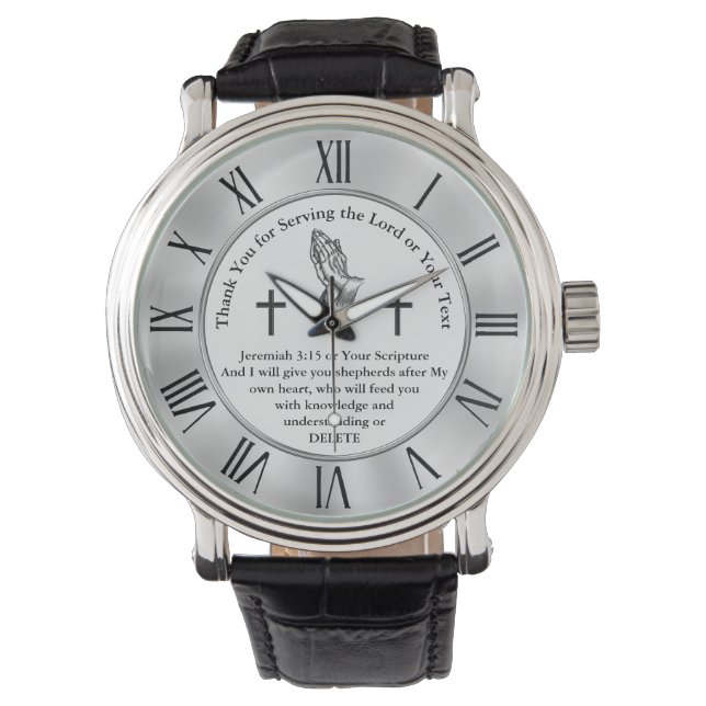 Best Gifts for Pastors, Anniversary, Birthday Watch (Front)