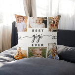 Best Gigi Ever - Grandchildren Photo Collage Throw Pillow<br><div class="desc">Celebrate the "Best GiGi Ever" with this personalized Grandchildren Photo Collage Throw Pillow. This heartfelt gift showcases a beautifully arranged collage of cherished photos capturing special moments, complemented by a heartfelt message. Made from high-quality, soft fabric, it offers both comfort and style to any space. The removable cover is machine...</div>