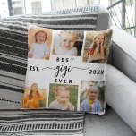 Best GiGi Ever - Grandchildren Photo Collage Throw Pillow<br><div class="desc">Celebrate the "Best GiGi Ever" with this personalized Grandchildren Photo Collage Throw Pillow. This heartfelt gift showcases a beautifully arranged collage of cherished photos capturing special moments, complemented by a heartfelt message. Made from high-quality, soft fabric, it offers both comfort and style to any space. The removable cover is machine...</div>