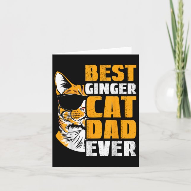 Best Ginger Cat Dad Ever Cat Lover  Card (Front)