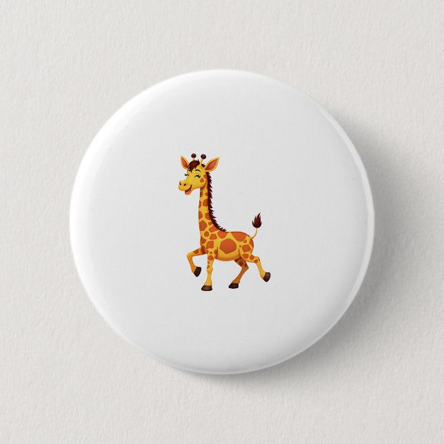 Best Giraffe Art For Men Women Adult Giraffe Print 2 Inch Round Button (Front)