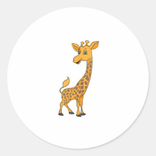 Best Giraffe Art For Men Women Adult Giraffe Print Classic Round Sticker