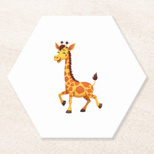 Best Giraffe Art For Men Women Adult Giraffe Print Paper Coaster