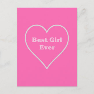 Best girl ever postcard
