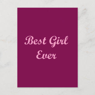 Best girl ever postcard